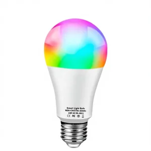 Smart LED Bulb, Aluminum, E27, RGBCW, Dimmable, Adjustable Color, Voice Control