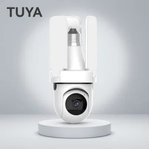 E27 Light Bulb Security Camera with 360 Degree Night Vision and WiFi Tuya Smart Two Way Audio Family Sharing