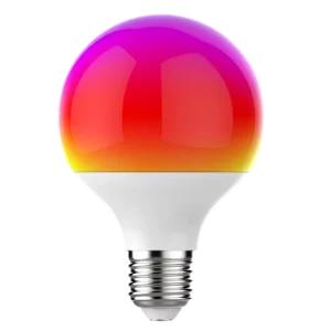 Tuya Smart E27 G95 Dimmable RGB LED Globe Bulb with Adjustable CCT, AC Power, E26/B22 Bases, and Music Sync Function