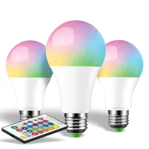 E27 RGB LED Spotlight Bulb 220V, 5W/10W/15W Infrared Remote-Controlled LED Bulb, 2835 SMD Dimmable Magic Bulb