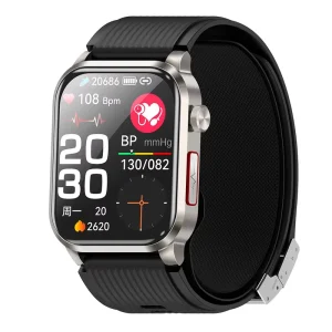 ECG Smart Watch Waterproof Smart Watch Air Pump Blood Pressure Monitor with Blood Oxygen Weather Body Temperature Sleep