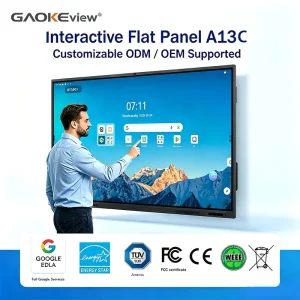 EDLA 65 75 86 98 Inch LED 4K Interactive Panel & Smart Board with Android & Windows for Classroom Teaching