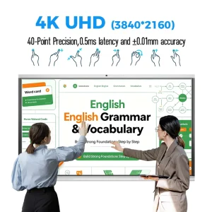EDLA Certification 65 75 86 Inch 4K Interactive Flat Panel Smart Board LCD Display Android windows for AI Education Office