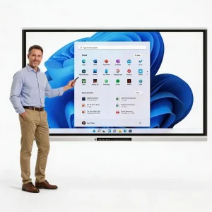 EIBOARD 75 Inch Smart Interactive Whiteboard 4K LED Infrared 20 Point Multi Touch Screen Dual OS Teaching School OEM