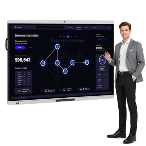 EIBOARD 86 Inch Smart Interactive Board 4K Infrared 20 Points Capacitive Wireless Cast Corporate Training Presentation