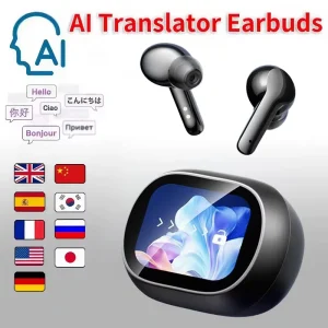 ENC Noise-Cancelling TWS Wireless Bluetooth Translation Earbuds with Touch Screen