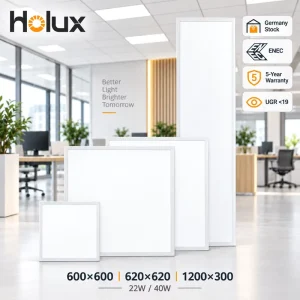 ENEC Backlit LED Panel Light 60×60 62×62 30×120 22W 40W UGR19 Commercial Office Lighting