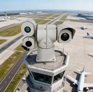 EO IR Laser Rangefinder Thermal Imaging PTZ Camera for Airport Perimeter Security Systems