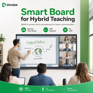 ES Interactive Whiteboard Smart Display Board for Teaching 4K Android 14 Wireless Sharing 40 Point Touch 48MP Camera