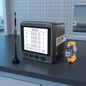 ES600E-12 Wireless Temperature Monitoring System with Full Power Measurement Class 0.5S LCD Display ModbusRTU DL/T645 SCADA