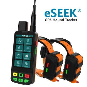 ESEEK Smart Dog GPS Tracker Collar 4G VHF 15KM Long Range Waterproof IP68 Android Geofencing Management