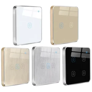 EU Luxury Smart Home Products Tuya Wifi Light Switch No Neutal Line Remote Control Zigbee 3.0 Wall Switches