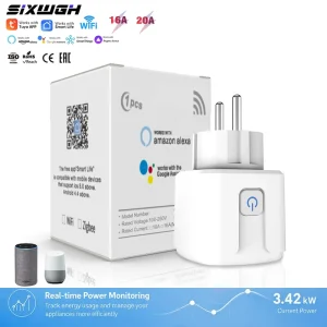 EU Schuko Smart Plug 16A 20A WiFi Alexa Voice Control Power Monitoring