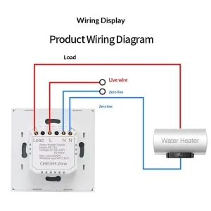 EU Standard Graffiti WiFi BLE Smart Touch Switch 20A 4000W High Power Water Heater Remote Controller With Overload Protection