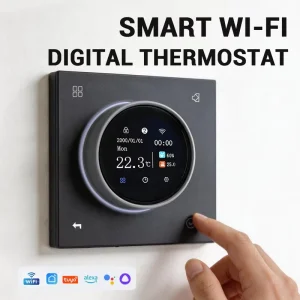 EU Standard Home Floor Heating Thermostat High end Multi functional Smart Wi Fi Thermostats with Children Safety Lock