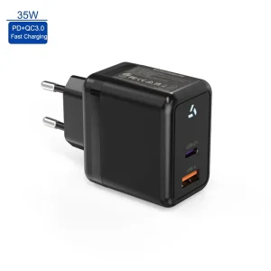 EU Standard Plug 35W PD GaN Charger CE Certified Fast Charging Protocols Travel Gallium Nitride Charging Head Custom Service OVP