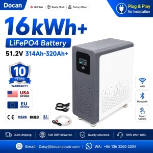 EU Stock Best Lithium Ion Batteries 51.2V 200Ah 5kWh 10kWh 16kwh 32KWH Solar Lifepo4 Lithium Home Storage Energy Battery