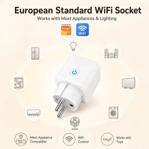 EU UK US Smart Plug Socket Voice Control Measures Power Consumption Meter WiFi Smart Socket Mini Works with Alexa Google Home