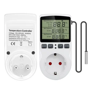 EU/US/AU Smart Digital Thermostat with Countdown and Cycle Timer Functions for Socket Temperature Control