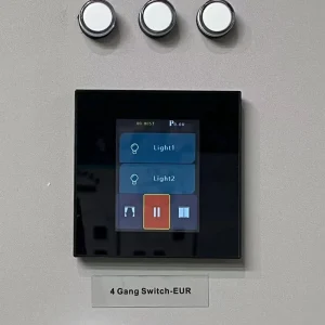 EU USA WiFi 4 Gang Tempered Glass Panel Smart Light Switch with Curtain Switch Support for Smart Life Apple Homekit 10A