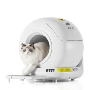 EU-certified Smart Cat Litter Box with ABS+PP Material Customized Fully Automatic APP-Controlled Self-Cleaning