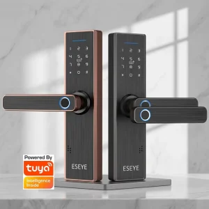 EY 608 European Style Smart Lock APP+SDK+Tuya App+Fingerprint+Password+Card+Key Unlock WIFI Cloud Aluminium Alloy Steel Steel
