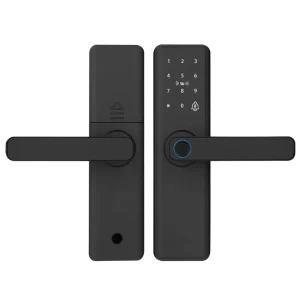 Easy Install Fingerprint Smart Door Lock with Bluetooth App Password Card Key No Drilling Required for Universal Door Retrofit