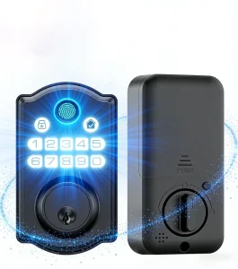 Easy Installation Dumb Tongue Smart Lock Tuya WiFi Control Cloud Anti Theft for Aluminum Wood Steel Glass Doors Home Commercial