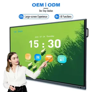 Education Android 4+32G 65 75 Inch Collaboration Display Built in White Board Class Online 40 Point School Interactive Display