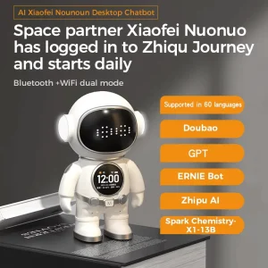 Educational WiFi Voice Interaction Robot Toy New Version Tuya App Language AI Astronaut Cleaning Robot For Kids