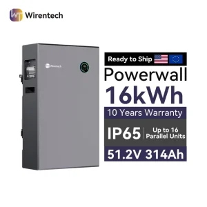Efficient Energy Storage System 51.2v 314ah 16.07kwh with 16pcs Parallel Link Smart Color Ui Panel for Solar Panel Kit