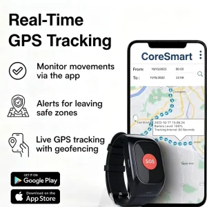Elderly Tracking Wristwatch SOS Button 2 Way Calling Real-Time GPS+LBS+WIFI IP67 Waterproof Autism GPS Tracker Bracelet
