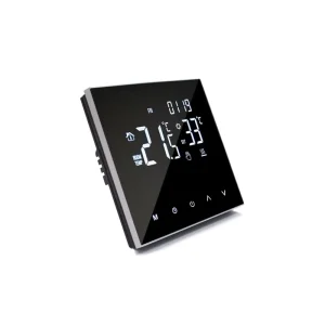 Electric Floor Heating Thermostat Black Negative Display Smart Thermostat HT09