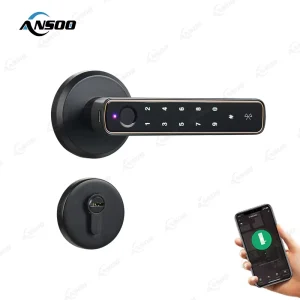 Electric Handle Lock Smart Home Door Lock Biometric Fingerprint Lock Cerradura Inteligente Con Huella Digital