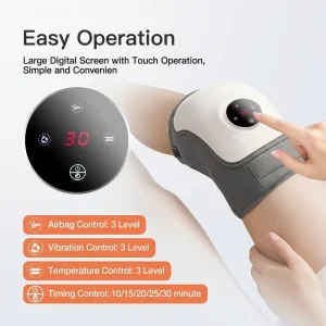 Electric Heat Knee Massager Rechargeable Cordless Knee Heating Pad with Vibration for Joint Care