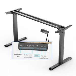 Electric Height Adjustable Home Office Desk Dual Motor Office Desk Frame Sitting Upright Office Desk