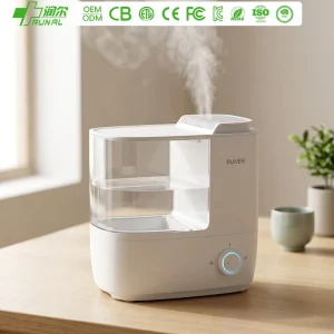 Electric Household Plastic 100Degree Boiling Top Fill 2L Water Warm Mist Hot Steam Disinfection Air Humidifier Heated