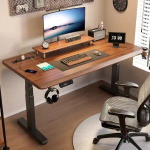 Electric Lift Desk, Computer Desk, Gaming Desk with Chair Set, Home Office Workstation