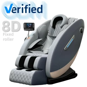 Electric Silla Masaje PU Leather Metal Frame Full-body 4D Zero Gravity Massage Chair Infrared Physiotherapy LED Screen