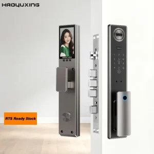 Electric Smart Door Lock with Wi-Fi Tuya App Fingerprint & Face Recognition for Wood Doors