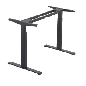 Electric Standing Desk Frame Dual Motor 2 Stage Height Adjustable Desk Motorized Stand up Desk Black (Frame Only)