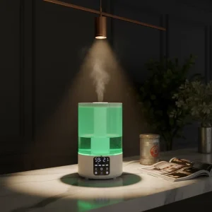 Electric Ultrasonic 5L Mini Tabletop Portable Humidifier Disinfection Aromatherapy Low Noise for Home Bedroom Baby