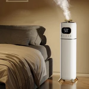 Electric Ultrasonic Floor Humidifier Remote Aromatherapy Disinfection Humidistat Control 7L Household Use Plastic Fast