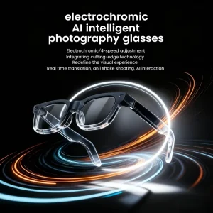 Electrochromic Lens Smart AI Glasses Built in Recording Camera for Travel Daily Wear Real TimeTranslation Hi Fi Ai Assistant