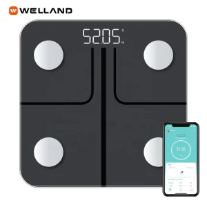 Electronic Digital for Body Fat Analyzer Smart Scale with Fitday APP Tempered Glass Battery Powered