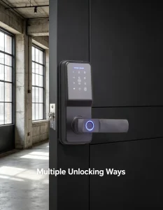 Electronic Handle Smart Lock Five in One Multi Unlock Modes Low Energy Consumption Widely for Short Rental Apartment Access Lock