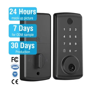 Electronic Smart Digital Lock Deadbolt Brass Security Door Compatibility Aluminum Password Fingerprint Storage Home Use