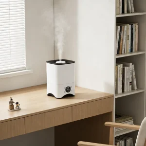 Elegant Smart Ultrasonic Humidifier Humidistat Easy Clean Structure Night Light Quiet Operation for Household Bedroom Use