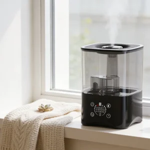 Elegant Touch Control Humidifier With Multiple Mist Modes and Water Shortage Protection Quiet for Bedroom Humidifier