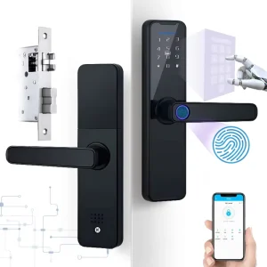 Elock ES242F Auto Cerradura Wifi Main Door Lock Palm Vein Touch Screen Keypad Smart Electrical Security Aluminum Smart Locks